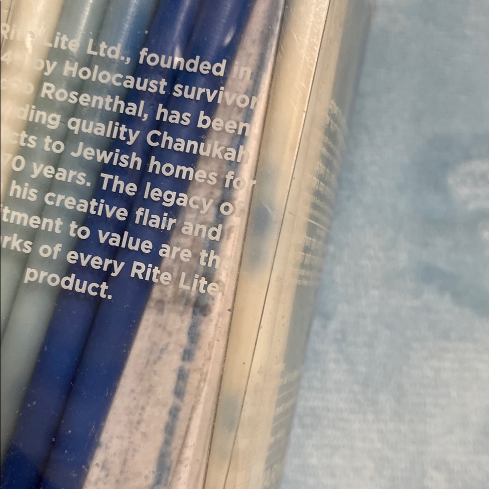 45 Blue and White Chanukah Candles for a Menorah ~5” - Picture 10 of 11